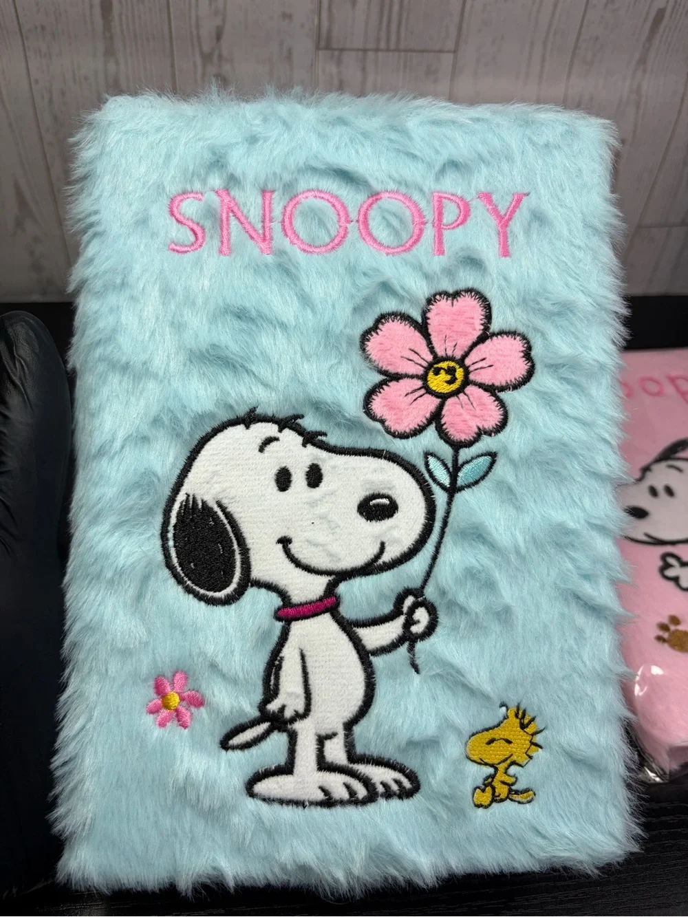 3pcs Snoopy Plush Journal/Notebook Trio - Lavender, Aqua & Pink